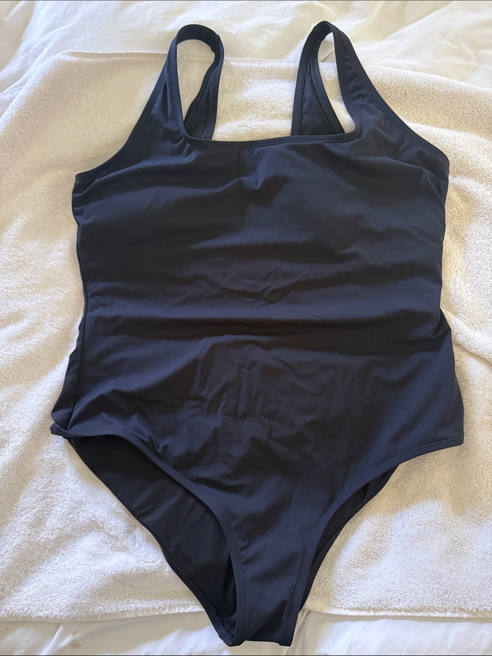 Spanx Spanxsculpt Black Women’s Squareneck One-Piece Swimsuit worn once